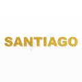 SANTIAGO nome in polistirolo - Arial - Oro - Senza base