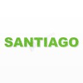 SANTIAGO nome in polistirolo - Arial - Verde - Senza base