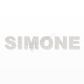 SIMONE nome in polistirolo - Arial - Bianco - Senza base
