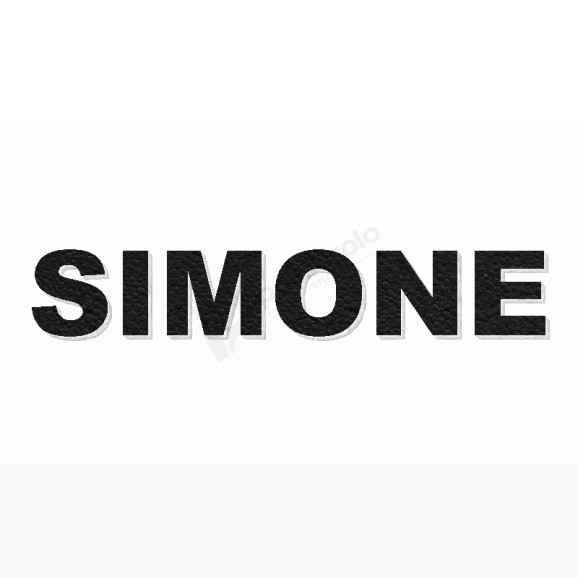 SIMONE nome in polistirolo - Arial - Nero - Senza base