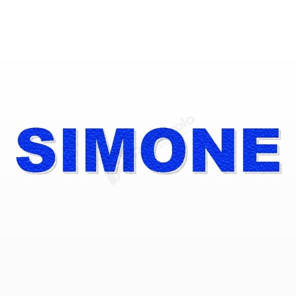 SIMONE nome in polistirolo - Arial - Blu - Senza base