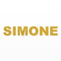 SIMONE nome in polistirolo - Arial - Oro - Senza base