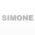 SIMONE nome in polistirolo - Arial - Argento - Senza base