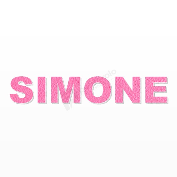 SIMONE nome in polistirolo - Arial - Rosa - Senza base