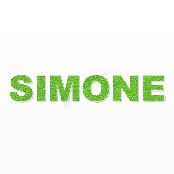 SIMONE nome in polistirolo - Arial - Verde - Senza base