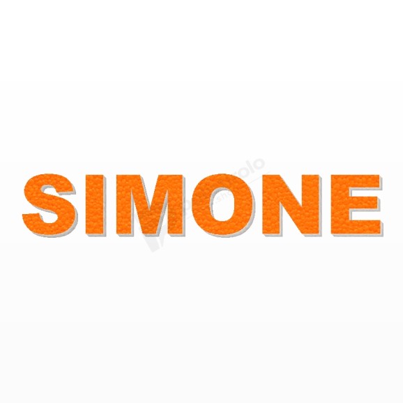 SIMONE nome in polistirolo - Arial - Arancione - Senza base