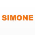 SIMONE nome in polistirolo - Arial - Arancione - Senza base