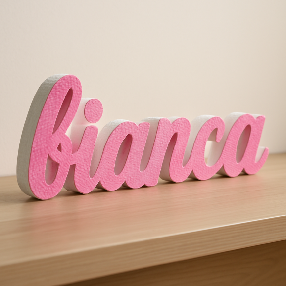 BIANCA nome in polistirolo - Ristella - Rosa -...
