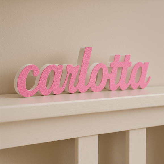 CARLOTTA nome in polistirolo - Ristella - Rosa...