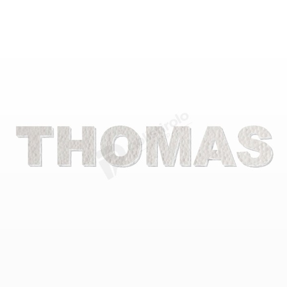 THOMAS nome in polistirolo - Arial - Bianco - Senza base