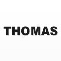 THOMAS nome in polistirolo - Arial - Nero - Senza base
