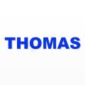 THOMAS nome in polistirolo - Arial - Blu - Senza base