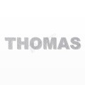 THOMAS nome in polistirolo - Arial - Argento - Senza base