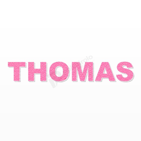 THOMAS nome in polistirolo - Arial - Rosa - Senza base