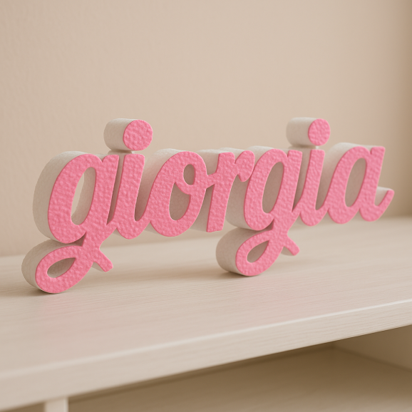 GIORGIA nome in polistirolo - Ristella - Rosa -...