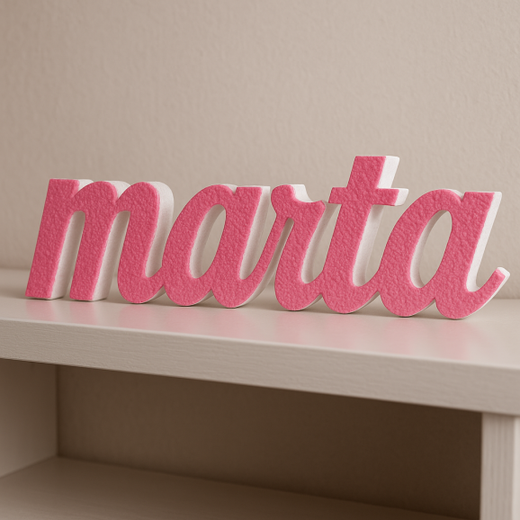 MARTA nome in polistirolo - Ristella - Rosa -...