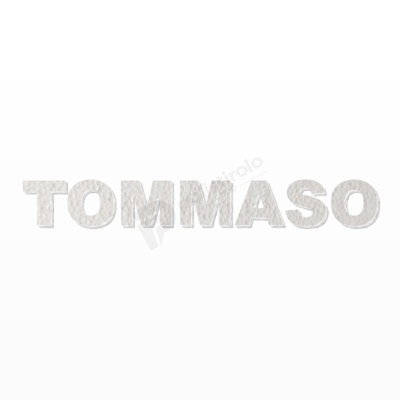 TOMMASO nome in polistirolo - Arial - Bianco - Senza base