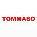 TOMMASO nome in polistirolo - Arial - Rosso - Senza base