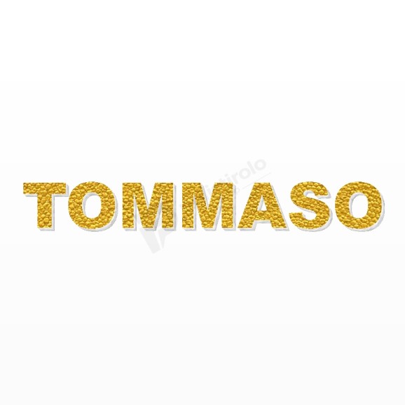 TOMMASO nome in polistirolo - Arial - Oro - Senza base