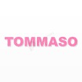 TOMMASO nome in polistirolo - Arial - Rosa - Senza base