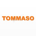 TOMMASO nome in polistirolo - Arial - Arancione - Senza base
