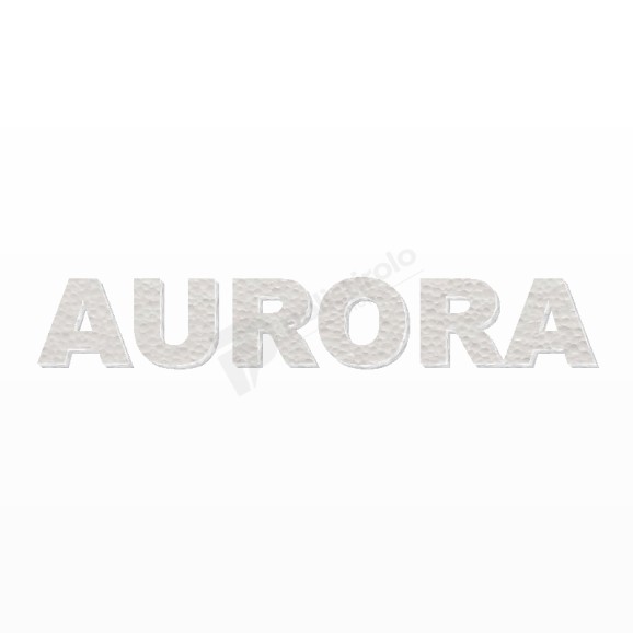 AURORA nome in polistirolo - Arial - Bianco - Senza base
