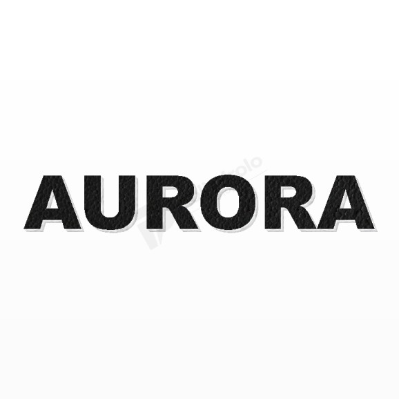 AURORA nome in polistirolo - Arial - Nero - Senza base