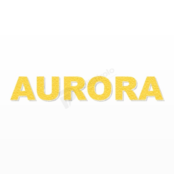 AURORA nome in polistirolo - Arial - Giallo - Senza base