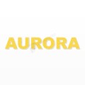 AURORA nome in polistirolo - Arial - Giallo - Senza base