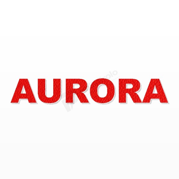 AURORA nome in polistirolo - Arial - Rosso - Senza base
