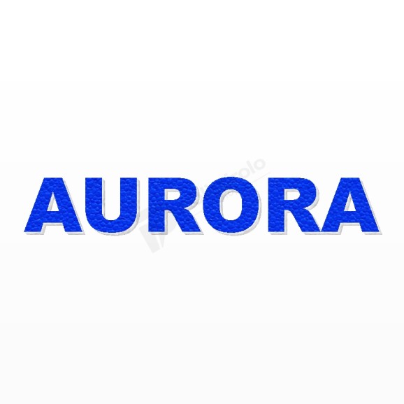 AURORA nome in polistirolo - Arial - Blu - Senza base