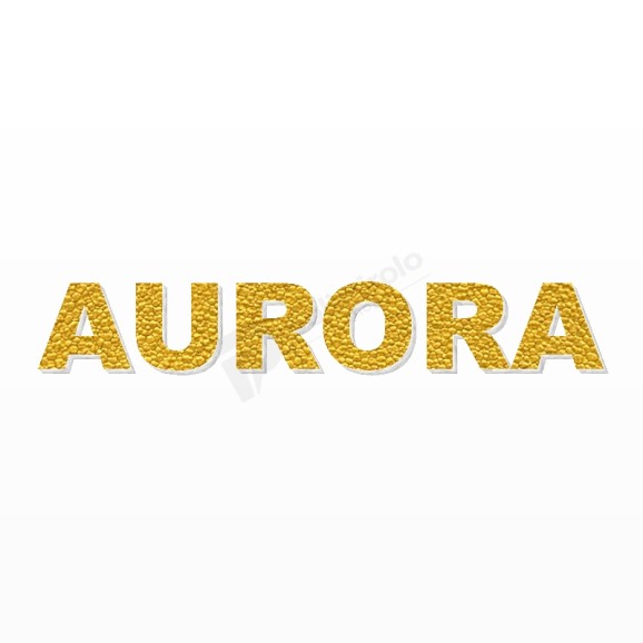 AURORA nome in polistirolo - Arial - Oro - Senza base