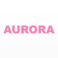 AURORA nome in polistirolo - Arial - Rosa - Senza base