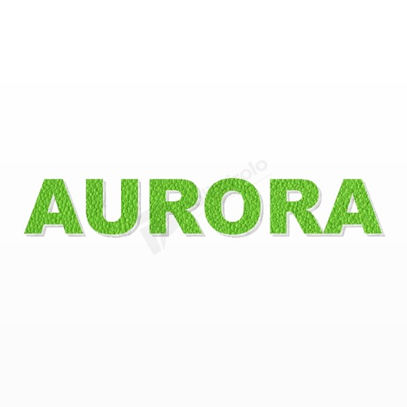 AURORA nome in polistirolo - Arial - Verde - Senza base