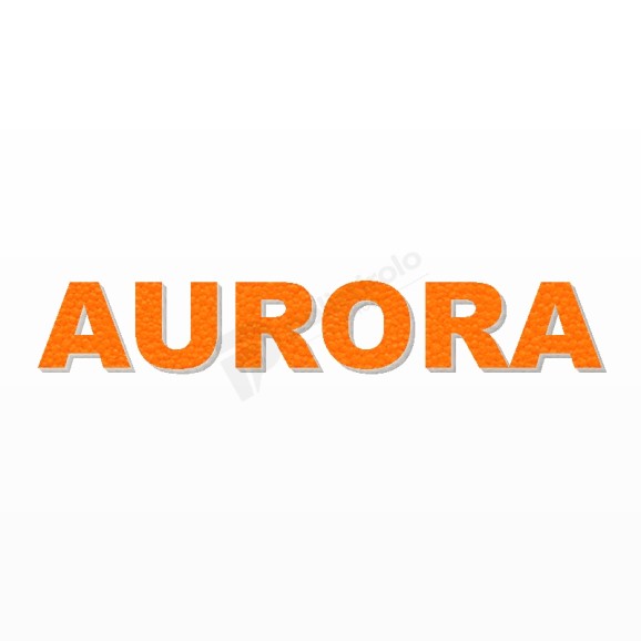 AURORA nome in polistirolo - Arial - Arancione - Senza base