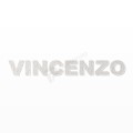 VINCENZO nome in polistirolo - Arial - Bianco - Senza base