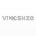 VINCENZO nome in polistirolo - Arial - Argento - Senza base