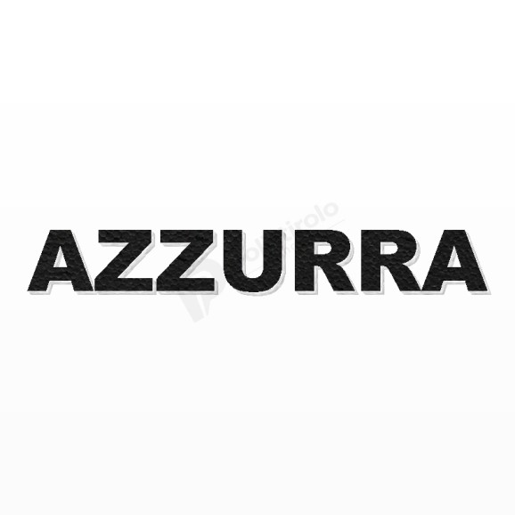AZZURRA nome in polistirolo - Arial - Nero - Senza base