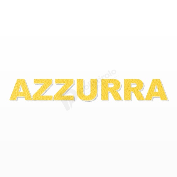 AZZURRA nome in polistirolo - Arial - Giallo - Senza base
