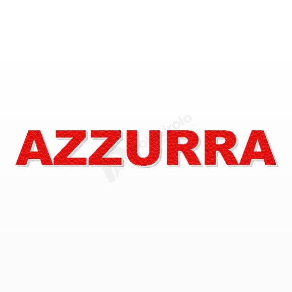 AZZURRA nome in polistirolo - Arial - Rosso - Senza base