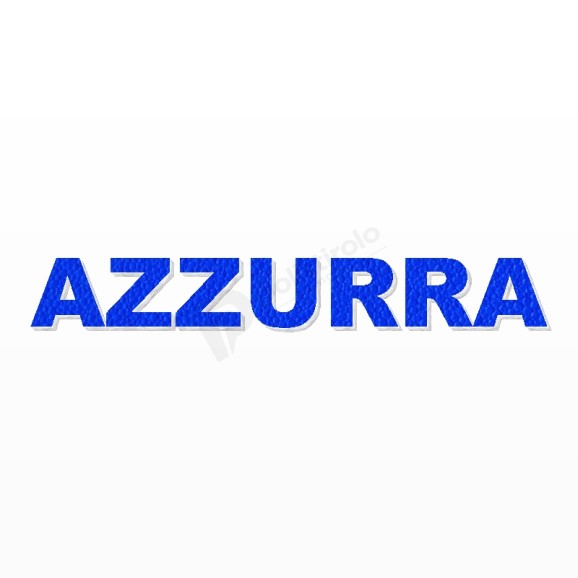 AZZURRA nome in polistirolo - Arial - Blu - Senza base