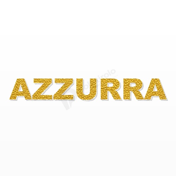 AZZURRA nome in polistirolo - Arial - Oro - Senza base