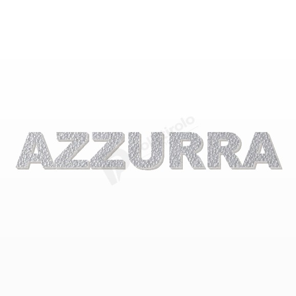 AZZURRA nome in polistirolo - Arial - Argento - Senza base