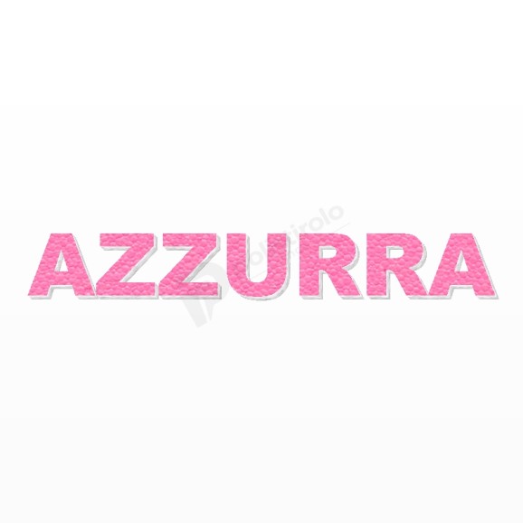 AZZURRA nome in polistirolo - Arial - Rosa - Senza base