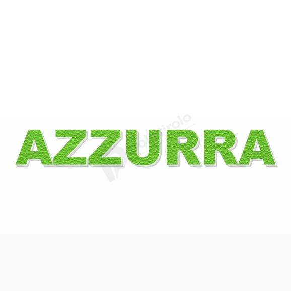 AZZURRA nome in polistirolo - Arial - Verde - Senza base