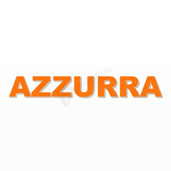 AZZURRA nome in polistirolo - Arial - Arancione - Senza base