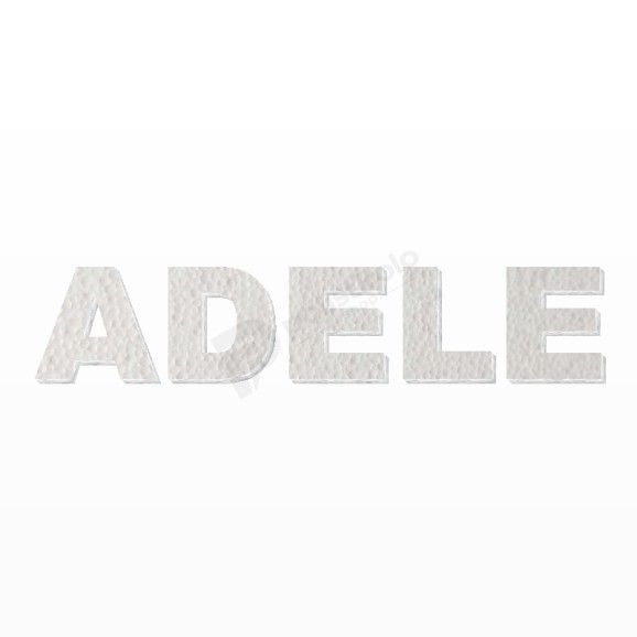 ADELE nome in polistirolo - Arial - Bianco - Senza base