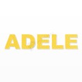 ADELE nome in polistirolo - Arial - Giallo - Senza base
