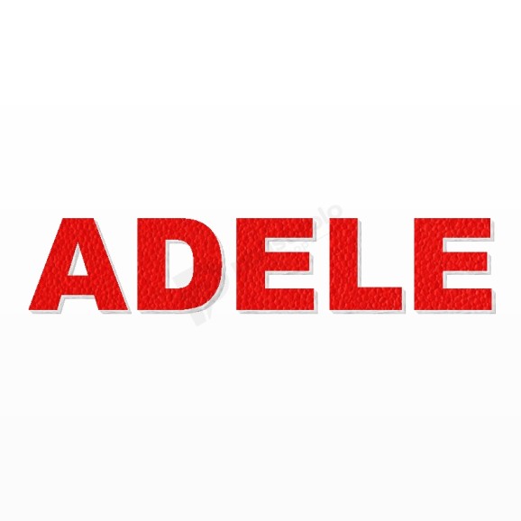 ADELE nome in polistirolo - Arial - Rosso - Senza base