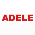 ADELE nome in polistirolo - Arial - Rosso - Senza base